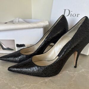 Miss Dior US 9 EU 39 Escarpin Bleu Canard Point Toe Pumps high heel shoes in box